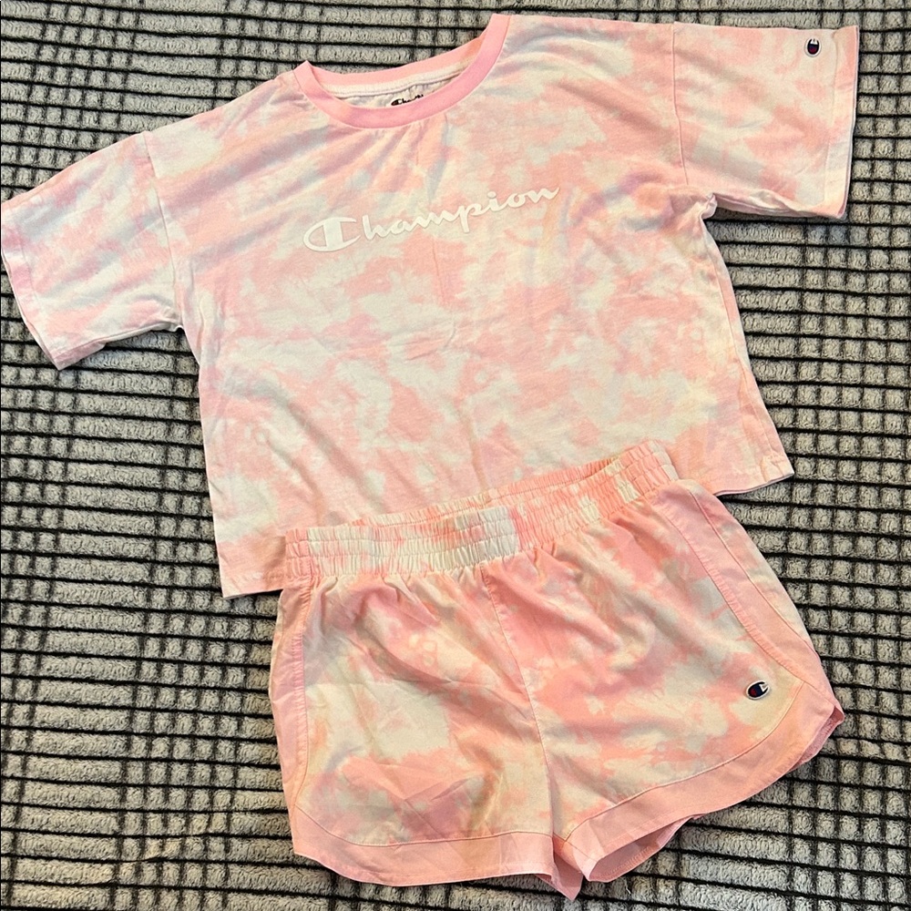 New Champion Tie-Dye Short Set (Girls L/XL)